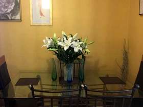 Freecycle Glass dining table and six chairs