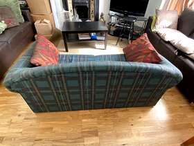 Freecycle Green sofa bed with pillows