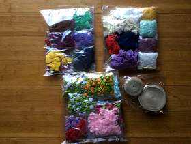 Freecycle Selection of tassels,fringes,satin flowers and ribbon