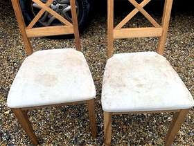 Freecycle 2 x oak dining chairs