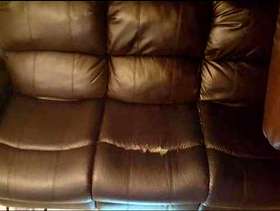 Freecycle Sofa and tv table