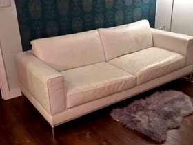 Freecycle IKEA three seater leather sofa
