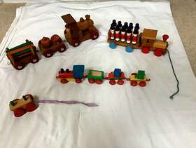 Freecycle Toy wooden trains