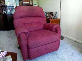 Freecycle Rocking recliner armchair