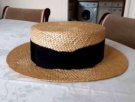 Freecycle Straw Boater Hat