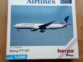 Freecycle Die Cast Model Aircraft Continental Airlines - Scale 1:500