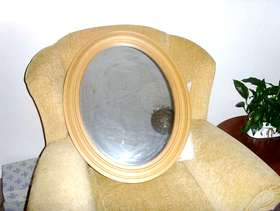 Freecycle Oval pine mirror