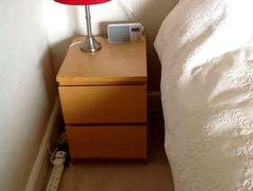 Freecycle 2 x bedside table chest of drawers