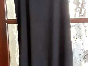 Freecycle New Redoute Size Large, Black 100% Cotton Jersey Dress