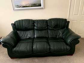 Freecycle Green leather couch