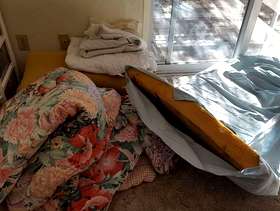 Freecycle Old comforters, foam