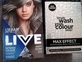 Freecycle Revolution colourless hair colour remover and Schwarzkopf urban metallic live ...