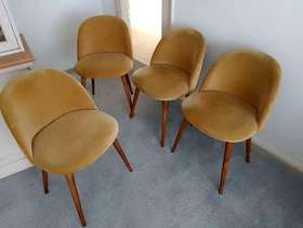 Freecycle 4 x Velvet dining chairs