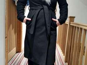 Freecycle Free delivery to local areas - Long black coat with ...