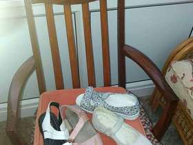 Freecycle Sandals, Opened toed sandles and Light grey shoes