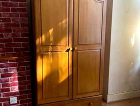 Freecycle Two door pine effect wardrobe