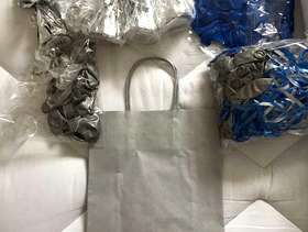 Freecycle Silver and black paper gift bags