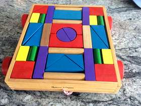 Freecycle Melissa & Doug wooden blocks puzzle trolley