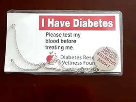 Freecycle I Have Diabetes Medic Alert Necklace Chain