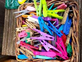 Freecycle Basket of Clothes Pegs