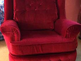 Freecycle Red Draylon Chair