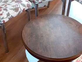 Freecycle Four high back dining chairs and coffee table