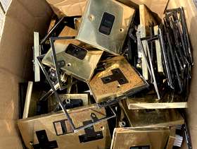 Freecycle Brass fronted electrical fittings