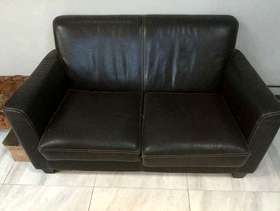 Freecycle Small 2 seater brown leather sofa