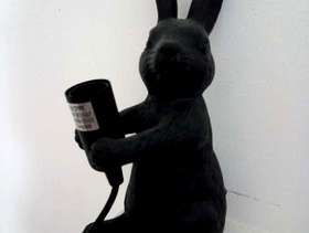 Freecycle Adorable Black Rabbit Lamp