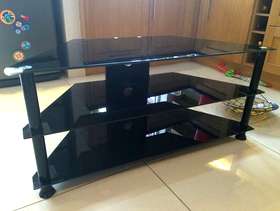 Freecycle Black glass tv stand. Collection hp3