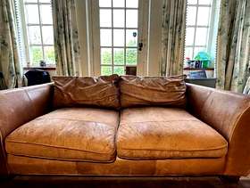 Freecycle Leather Sofa