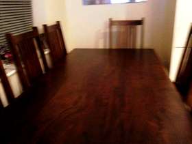 Freecycle Beautiful solid oak table with 6 immaculate chairs