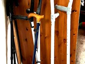 Freecycle Crutches, walking stick, walking poles