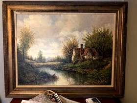 Freecycle Large landscape painting