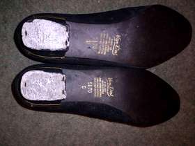 Freecycle Black Leather Van Dal Suede Court Shoes, Size 5.5