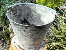 Freecycle Vintage galvanised bucket planter
