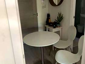 Freecycle White table and two chairs