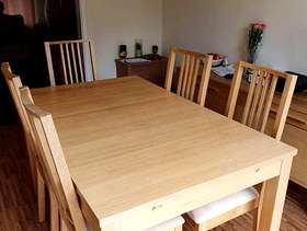 Freecycle Ikea Dining Table plus 5 chairs