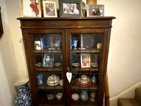 Freecycle Vintage display cabinet