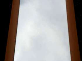 Freecycle Light Wood Effect Frame Mirror