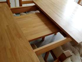 Freecycle 6 seater IKEA dining table with 6 chairs extends to ...