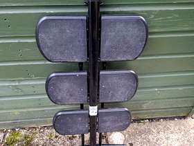 Freecycle Handsome black folding indoor stepladder