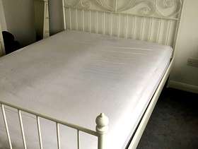 Freecycle Kingsize White Ikea Metal Bedframe