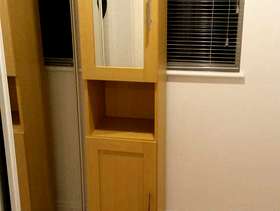 Freecycle Beech bathroom mirrored cabinet