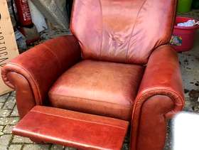 Freecycle Leather reclining armchair