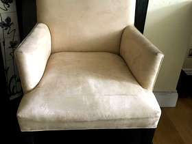 Freecycle American made Crate & Barrel Suede Arm chair & single ...