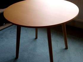 Freecycle 90cm beech effect circular table
