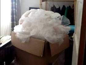 Freecycle LOADS of bubble wrap and packaging