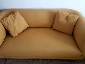 Freecycle Made.com ochre 2 seater sofa