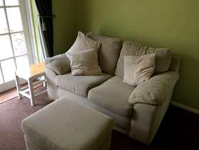 Freecycle 2 seater sofa and footstool